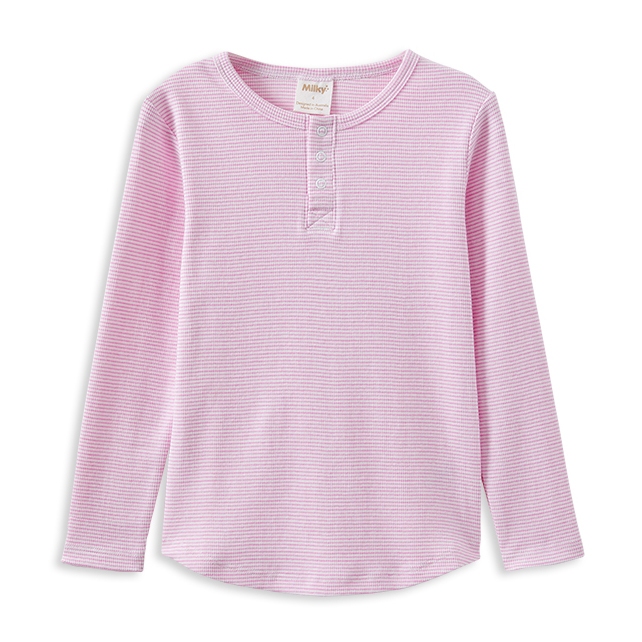 Milky Stripe Henley